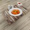 Ambesonne Wooden Print Place Mats Set of 4, Brown Old Hardwood Floor Plank Grunge Lodge Garage Loft Rural Natural Graphic, Washable Fabric Placemats for Dining Table, Standard Size, Brown